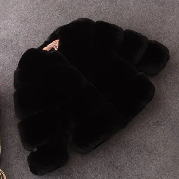 Girls Faux Fur Winter Coat - Warm Long Sleeve Kids Outerwear