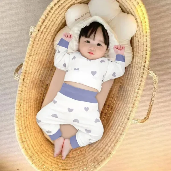 Baby Clothes 2pcs Sets Autumn Winter Baby Pajama Set Bottom Underwear Two-piece Set Cotton Baby Boy Long Sleeves Outfit