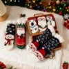 Winter Baby Cartoon Christmas Socks Kids Boys Girls Thicken Cotton Warm Floor Children Sock Non-Slip Thermal Cute Family Socks