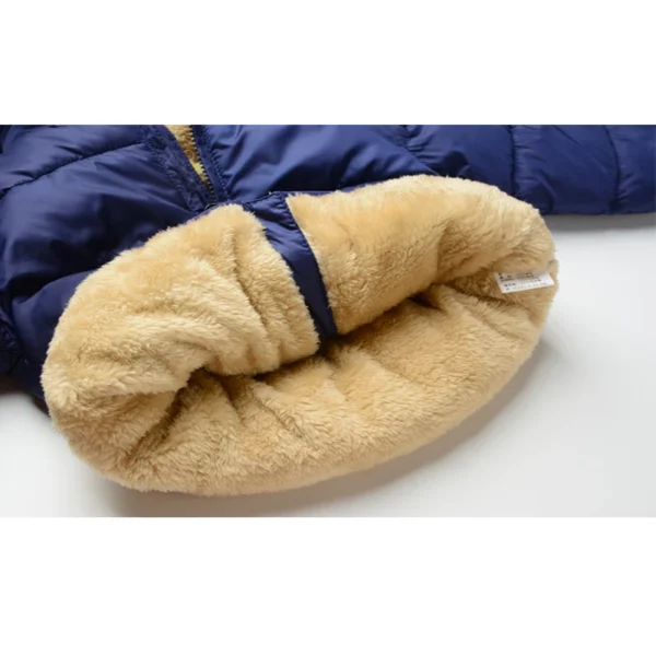 Kids Fleece Cartoon Hooded Jacket - Warm Winter Outerwear