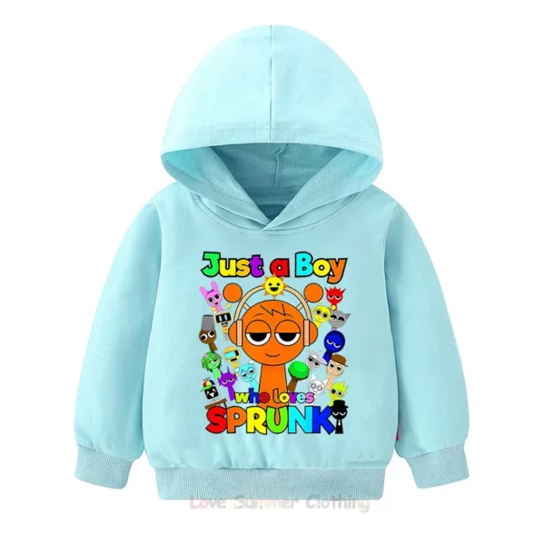 Fall New Arrivals Kids Hoodie Sprunki Childrens Pullover Hoodie Incredibox HD Print Age 4-14 Polyester Boys Girls Sweatshirts