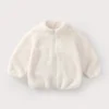 Warm Plush Toddler Coat: Solid Color Kids Winter Jacket
