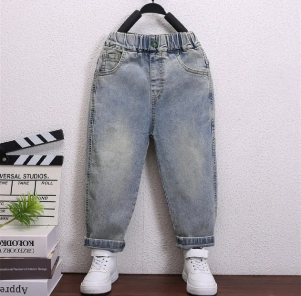 Spring 2025 Cool Children's Jeans Character Print Design New Arrival Kids' Denim Trousers for Boys