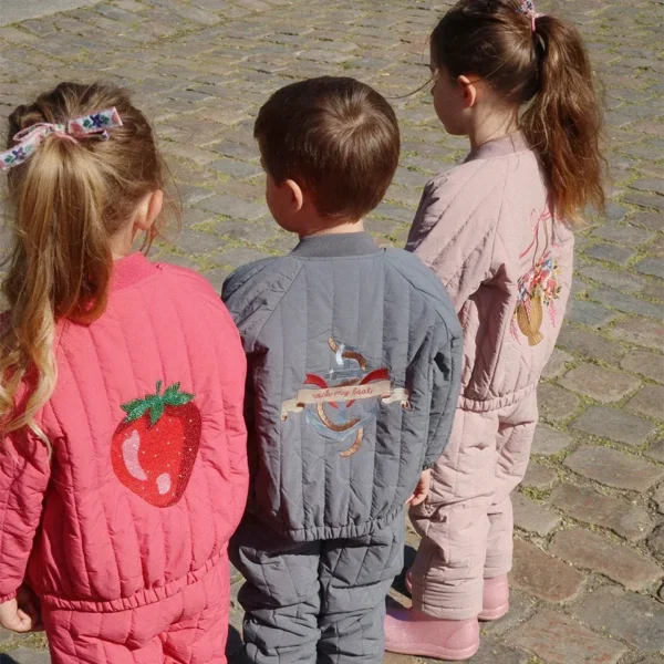 Kids Winter Fleece Jacket: Sequin, Lambswool, Embroidery Coats