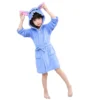 Disney Stitch Bathrobe Winter Plush Flannel Kids Sleepwear 1 2 3 4 5 6 Years Baby Girls Nightgown Children Robes Toddler Pajamas