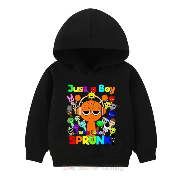 Fall New Arrivals Kids Hoodie Sprunki Childrens Pullover Hoodie Incredibox HD Print Age 4-14 Polyester Boys Girls Sweatshirts