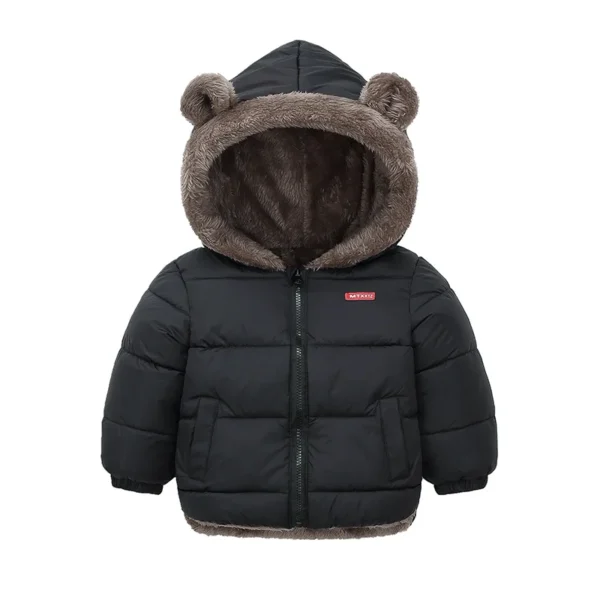 Kids Winter Padded Jacket with Hood - Warm Fleece Coats