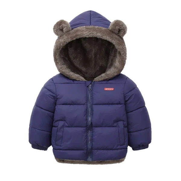 Kids Winter Padded Jacket with Hood - Warm Fleece Coats