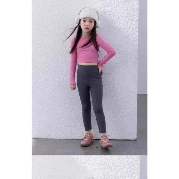 Girls Shirts 2025 Spring Autumn Long-Sleeve Base Layer New Arrival Kids Slim-Fit T-Shirt Childrens Clothes Jazz-Style Top