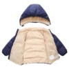 Kids Fleece Cartoon Hooded Jacket - Warm Winter Outerwear