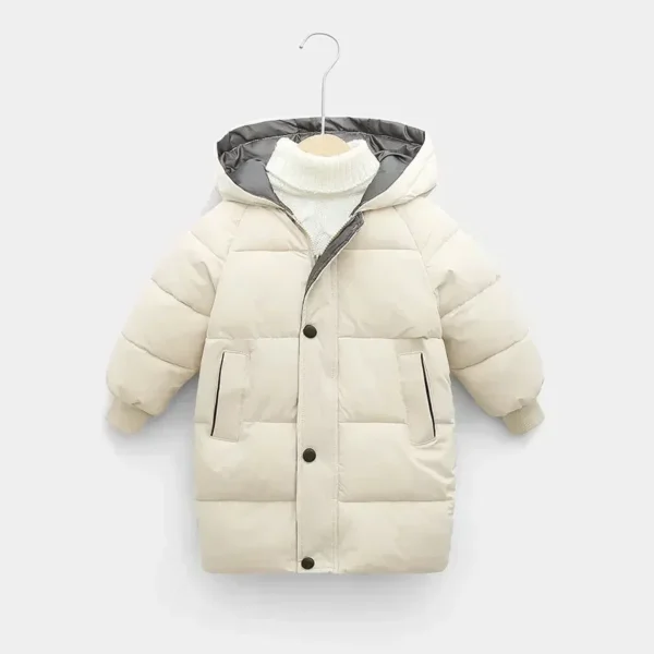 Kids Winter Down Parka Coat - Hooded Cotton Padded Jacket