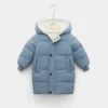 Kids Winter Down Parka Coat - Hooded Cotton Padded Jacket