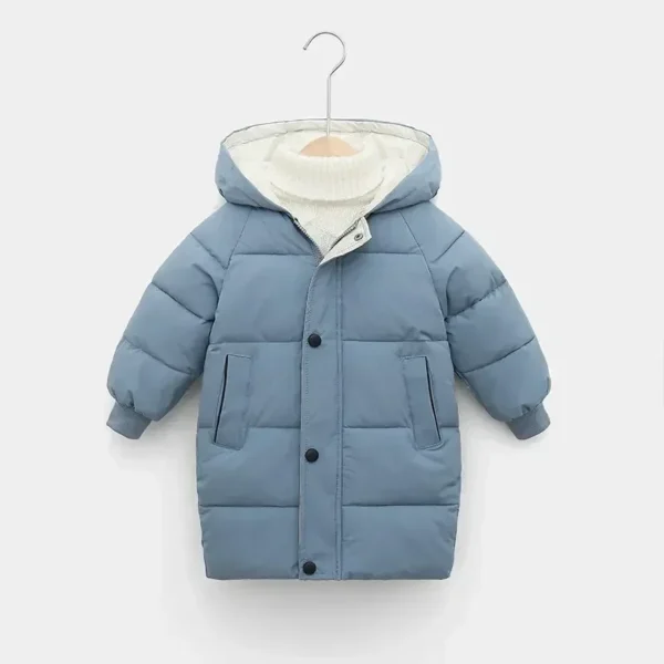 Kids Winter Down Parka Coat - Hooded Cotton Padded Jacket
