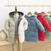 Kids Winter Down Parka Coat - Hooded Cotton Padded Jacket