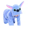 Disney Stitch Bathrobe Winter Plush Flannel Kids Sleepwear 1 2 3 4 5 6 Years Baby Girls Nightgown Children Robes Toddler Pajamas