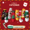 4 Pairs Kids Christmas Cartoon Knit Socks Set