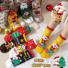 4 Pairs Kids Christmas Cartoon Knit Socks Set