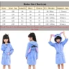 Disney Stitch Bathrobe Winter Plush Flannel Kids Sleepwear 1 2 3 4 5 6 Years Baby Girls Nightgown Children Robes Toddler Pajamas